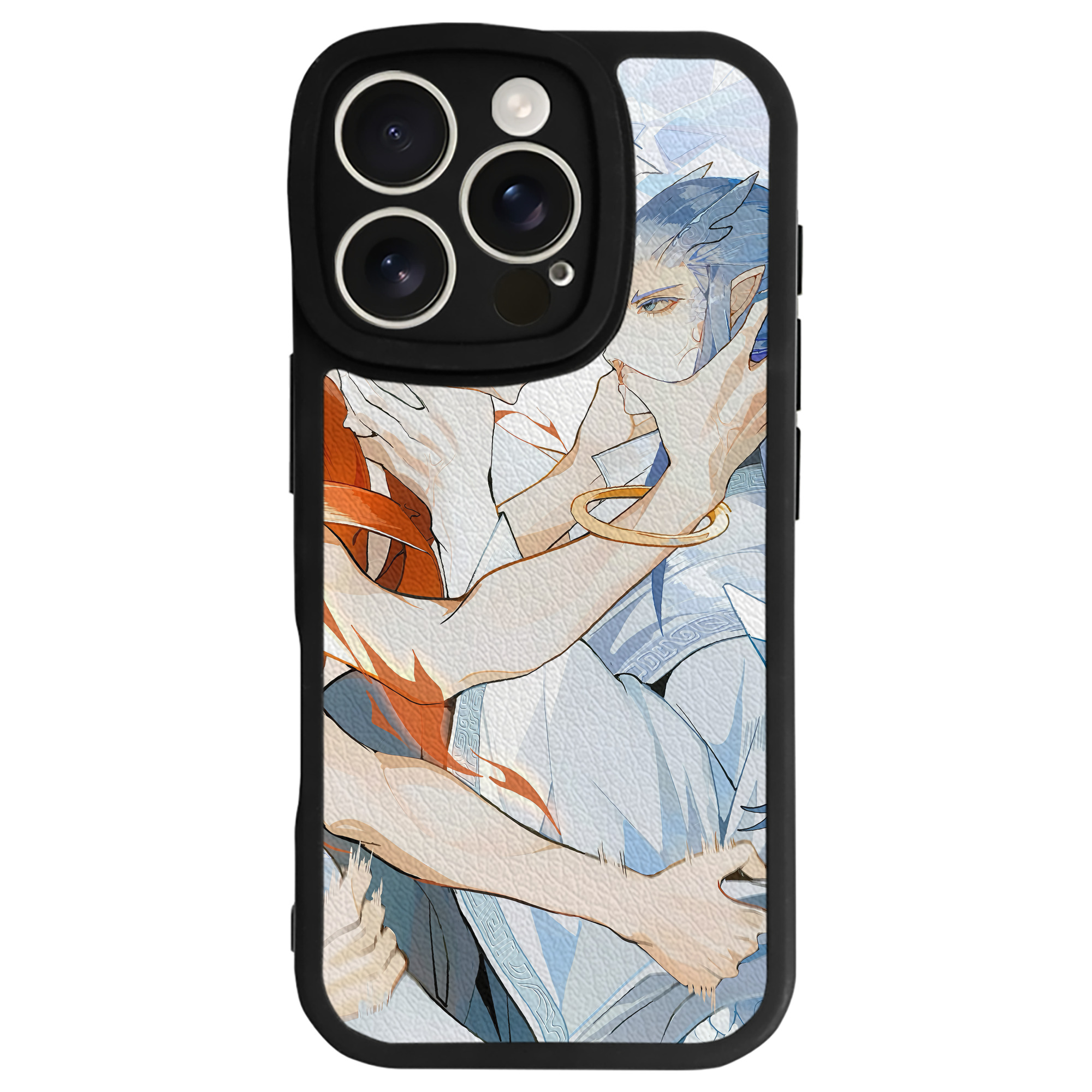 （画像用） Ne Zha 2 ナタ 魔童の大暴れ 【iPhone 16シリーズ対応】シリコンスマホケース（レザー調） 材質：シリコン